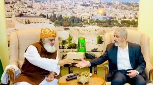 خالد مشعل کا فضل الرحمان سے رابطہ، پاکستان سے غزہ میں امداد کی رسائی کیلئے اثرورسوخ استعمال کرنے کی اپیل