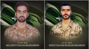فتنہ الہندوستان کے دہشتگردوں کیخلاف آپریشن کے دوران میجر سمیت 2 جوان شہید