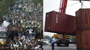 ٹی ایل پی کا اسلام آباد کی طرف ممکنہ مارچ، شہر میں سکیورٹی سخت، فیض آباد پر کنٹینر پہنچادیے گئے