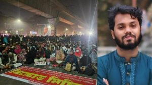 عثمان ہادی کے قتل کیخلاف انقلاب منچہ نے دھرنا دے دیا، انصاف کے حصول تک احتجاج جاری رکھنے کا اعلان