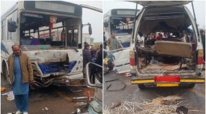 جھنگ میں یونیورسٹی بس اور مسافر وین میں تصادم،14 افراد ہلاک