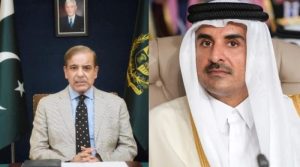 امیر قطر کا وزیر اعظم شہباز شریف کو ٹیلیفون، مشرق وسطیٰ کی صورتحال پر گفتگو