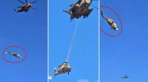 اسرائیلی فوج کا خراب جنگی ہیلی کاپٹر ریسکیو کےدوران گر کر تباہ