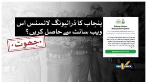 پنجاب میں بغیر ٹیسٹ ڈرائیونگ لائسنس کا دعویٰ غلط، ویب سائٹ جعلی ہے