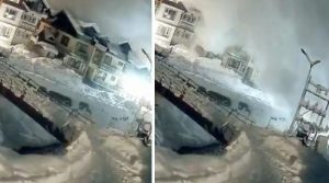 مقبوضہ جموں کشمیر میں برفانی تودا گرنے کی ویڈیو وائرل