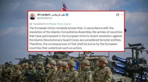 ایران نے یورپی ممالک کی افواج کو دہشت گرد تنظیمیں قرار دیدیا