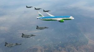 ازبکستان کے صدر کی پاکستان آمد، پاک فضائیہ کے طیاروں نے ازبک صدر کو سلامی پیش کی