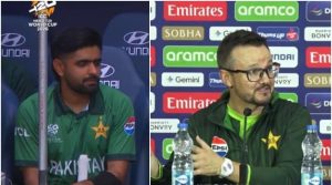 بابر کو نمیبیا کیخلاف 11 ویں اوور میں بیٹنگ پر بھیجنے کا فائدہ نہیں تھا، کوچ مائیک ہیسن