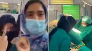 آپریشن تھیٹر میں 2 مختلف سرجریز کے دوران ڈاکٹرز کے مقابلے کی ویڈیو وائرل