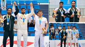 پاکستانی پہلوان انعام بٹ کو 90 کلوگرام کیٹیگری کے فائنل میں شکست، سلور میڈل اسد اللہ کے نام