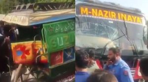 فیکٹری بس کی رکشےکو ٹکر، بورڈ کا پرچہ دینے جانیوالی 2 طالبات جاں بحق، 5 زخمی